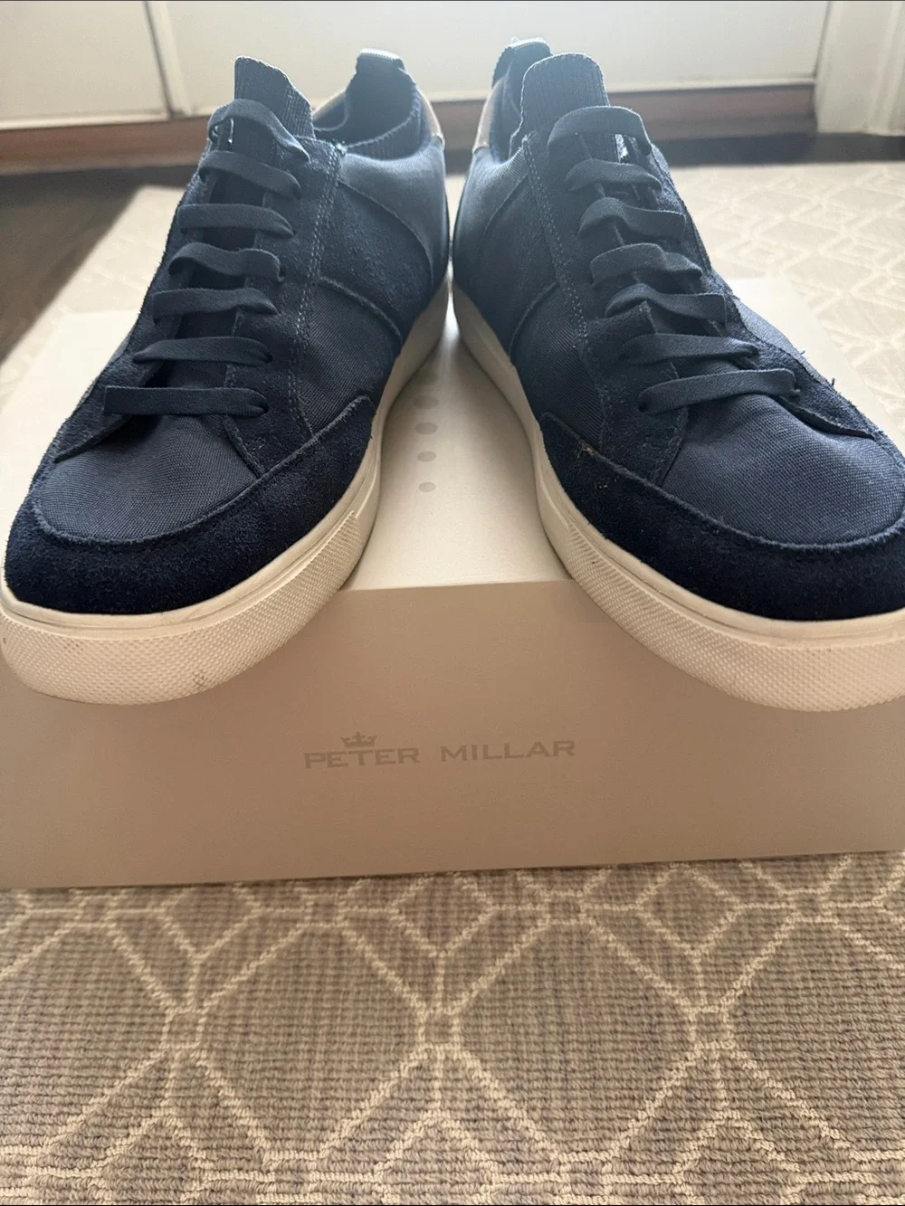 Peter Millar Navy Low-Top Casual Sneakers